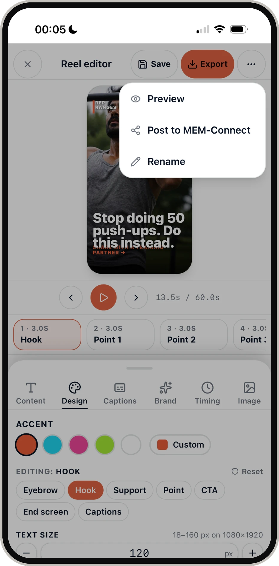 MEM creative tools interface
