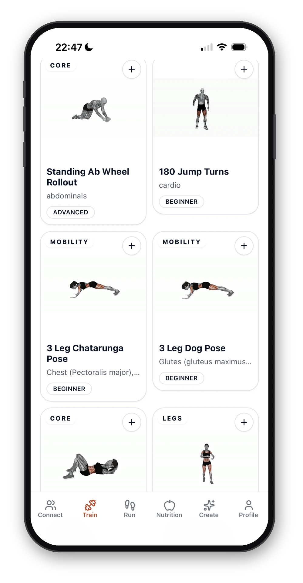 MEM Fitness training programme interface